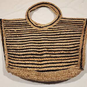 America & Beyond Handwoven Jute Tote Bag – Large Beach Tote